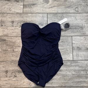 NWT Anne Cole Midnight Blue One-Piece Swimsuit